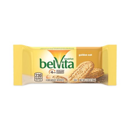 NABISCO belVita Breakfast Biscuits, Golden Oat, 176 oz Pack, PK36, 36PK 4354